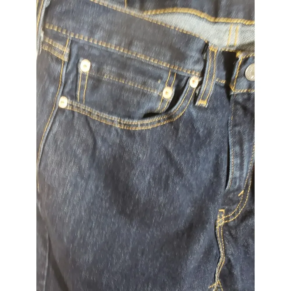 Levis 505 Regular Fit Mens Jeans Straight Leg Dark Wash Denim 34 x 30 R336